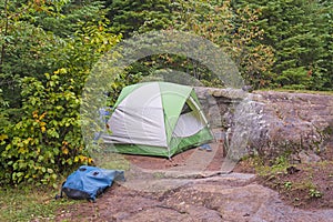 Tenting Amongst the Trees and Rocks