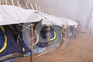 Tents On Acatenango Volcano Guatemala