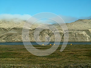 Tents along the Horton River