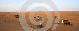 Tents in the camp of the desert