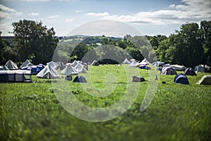 Tents in campsite