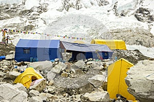 Tents in Everest Base Camp, Nepal.