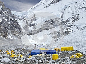 Tents in Everest Base Camp, Nepal. photo