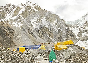 Tents in Everest Base Camp, Nepal.