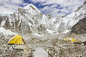 Tents in Everest Base Camp, Nepal.