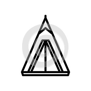 Tents icon. Camping tent and tarp. Vector illustration