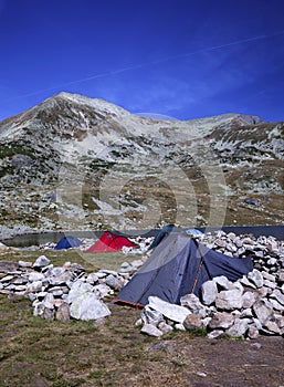 Tents and mountains