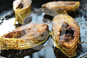 `Tenualosa ilisha` Fish hot fry on oil