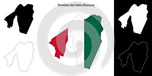 Teotitlan del Valle outline map