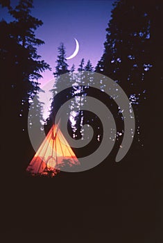 Tepee and Moon