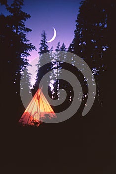 Tepee and Moon photo