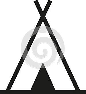 Tepee symbol camping photo