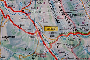 Tepelene, Albania, on a road m
