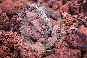 Tephra in different colors photo