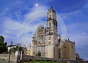 Tepotzotlan church at early sunset photo