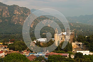 Tepoztlan beautiful church. Mexico magic town.