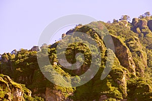 Aztec pyramid in tepoztlan; near cuernavaca morelos, mexico. I photo