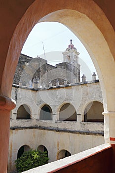 Arches in Tepoztlan convent near cuernavaca, morelos  X