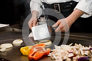 Teppanyaki Chef Cooking