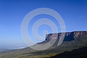 Tepuy in La Gran Sabana with blue sky photo