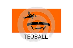 Teqball sport vector line icon. sportman, playing teqball.