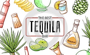 Tequila the best refreshment bar and beverage banner