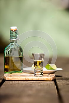 Tequila in glass