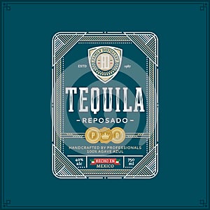 Tequila label template