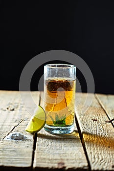 Tequila and lemon photo