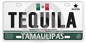 Tequila Mexican License Plate Mexico Proud Soccer Football