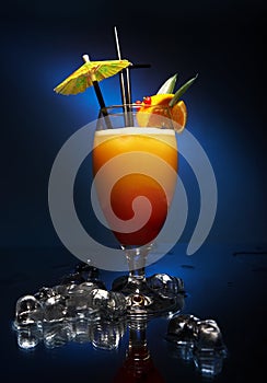 Tequila sunrise cocktail
