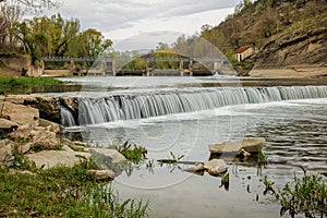 Ter river long waterfall