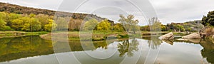 Ter river meandering panorama