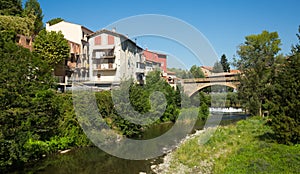 Ter River in Ripoll, Catalonia, Spain