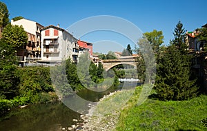 Ter River in Ripoll, Catalonia, Spain