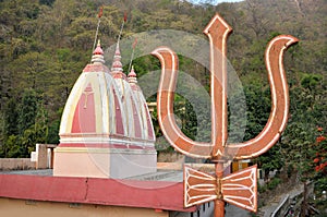 Tera Manzil Shiva Temple in Rishikesh, India photo