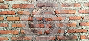 Teracotta brick wall pattern