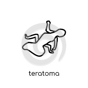 Teratoma icon. Trendy modern flat linear vector Teratoma icon on photo