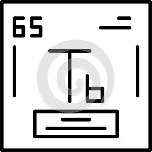 Terbium Outline Vector Icon