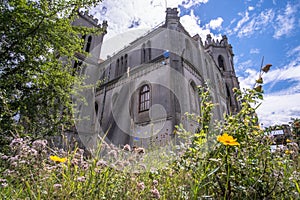 Tereschenko Palace in neogothic style. Chervone, Zhytomyr oblast, Ukraine photo