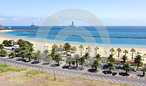 Teresitas beach near Santa Cruz, Tenerife, Canary islands, Spain