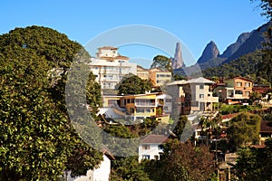 TeresÃÂ³polis and Dedo de Deus (God's Finger Rock), Brazil photo