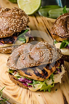 Teriyaki chicken sandwiches