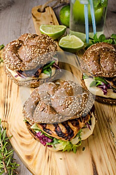 Teriyaki chicken sandwiches