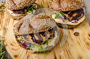 Teriyaki chicken sandwiches