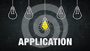 Term Application on a rustic background