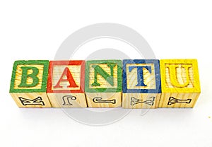 The term bantu displayed visually photo