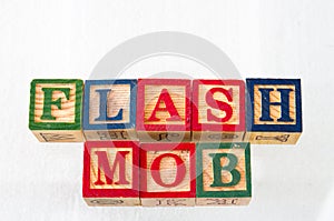 The term flash mob displayed visually