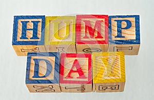 The term hump day visually displayed