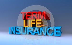 term life insurance on blue